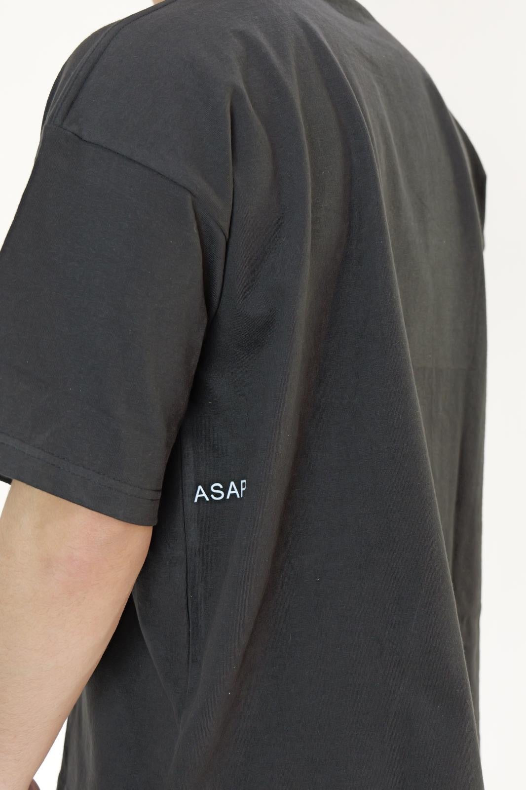ASAP LOGO TEE - BOXY FIT - BLACK - LARGE