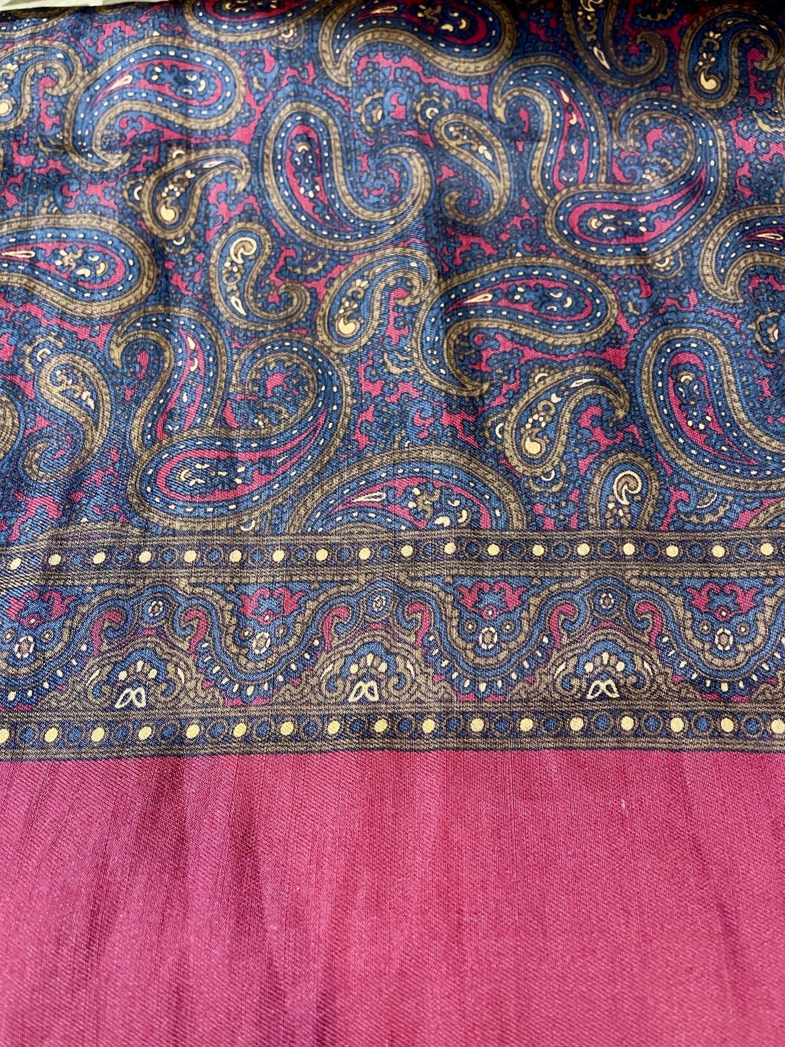 Vintage Paisley Silk Scarf