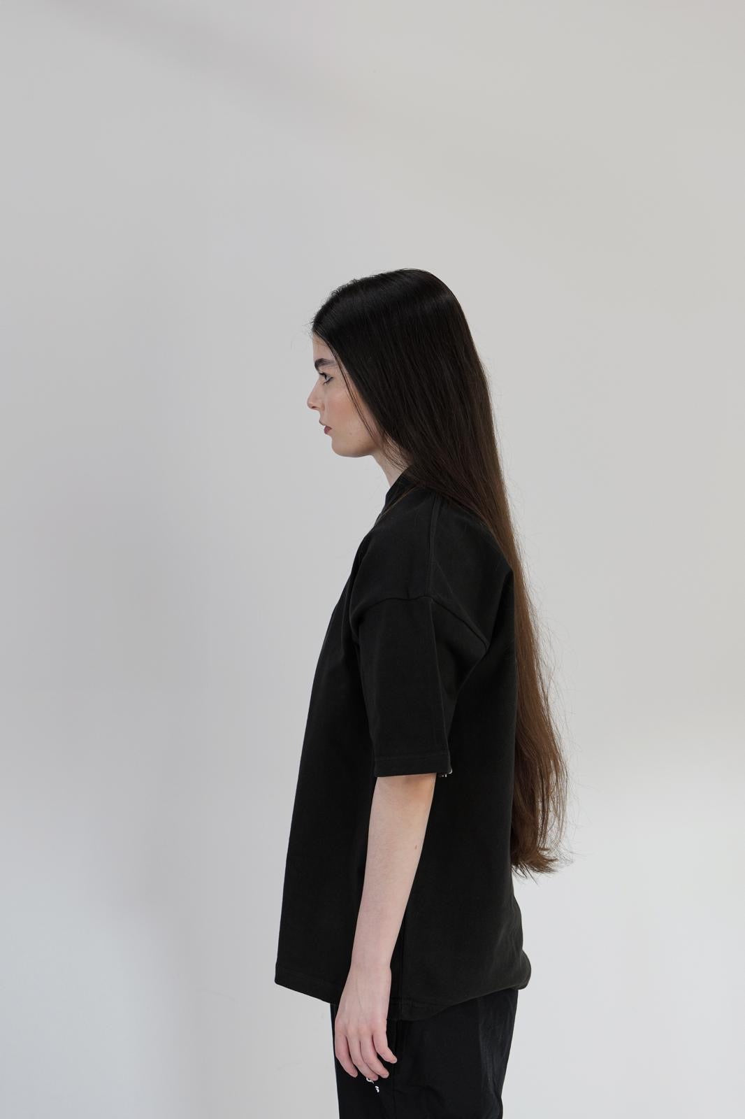 ASAP LOGO TEE - BOXY FIT - BLACK - LARGE