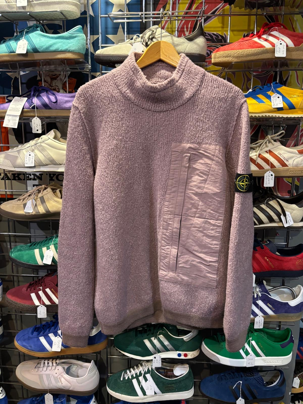 Stone Island Polyamide Knit Jumper Pink Mauve - Front