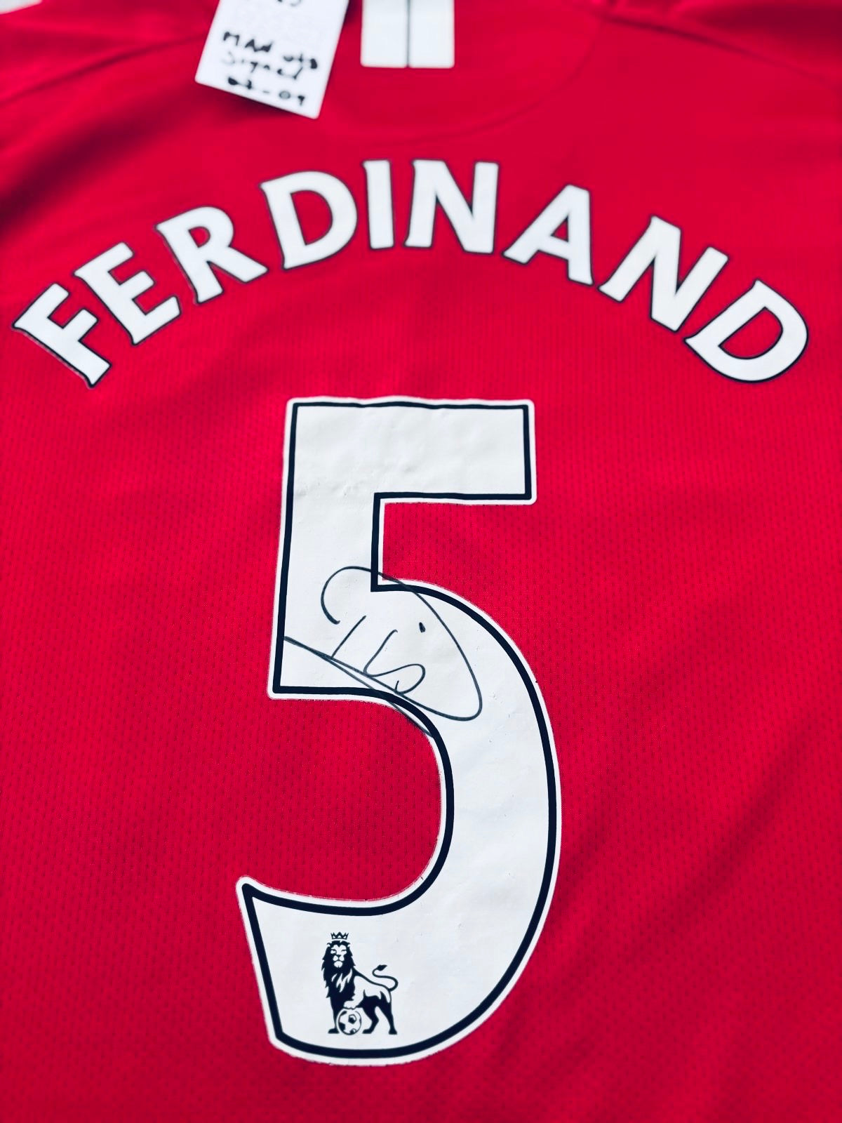 Manchester United 07/09 Rio Ferdinand Signed Home Football Shirt