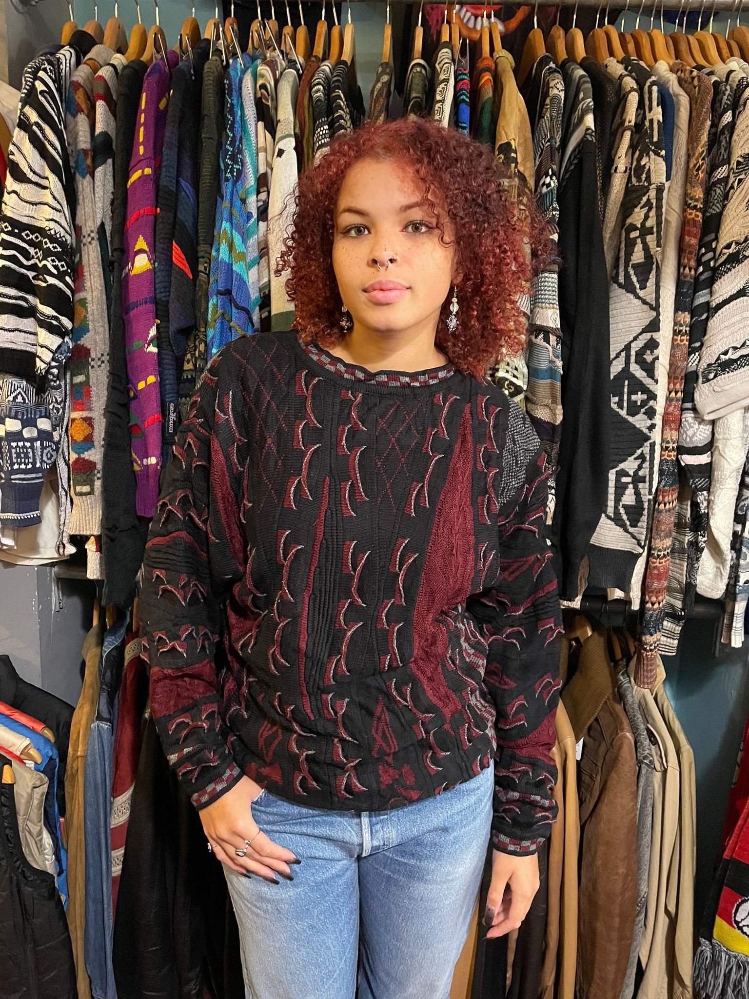 Coogi-Style 90s Pullover Jumper